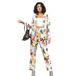 L’atiste By Amy Life Is‎ Art Women’s Color Splash Blazer And Trouser Set Size M